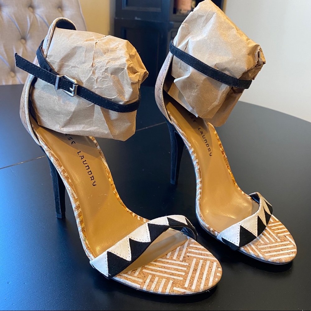 Chinese Laundry Tribal Heels w/ Ankle Strap - 8.5.